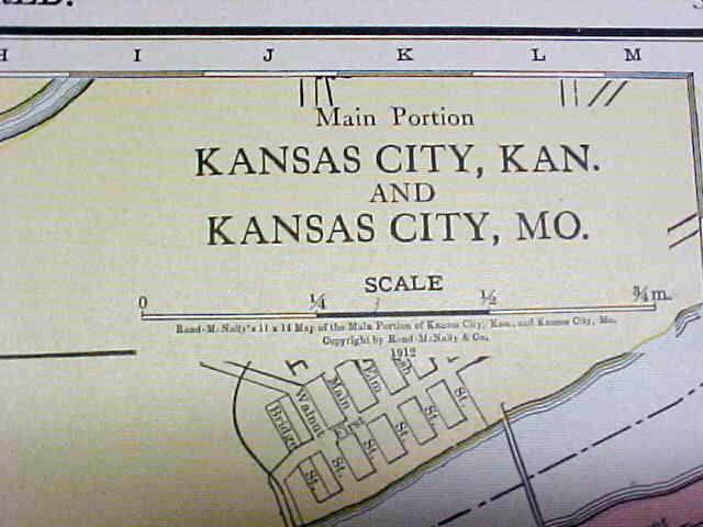 Map Arkansas Kansas City Mo Kansas 1917 Rand McNally