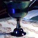 Fenton Favrene Compote Signed 1976 Art Glass