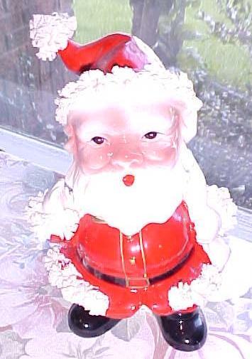 Spaghetti Santa Bobble Head Planter Vintage