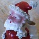 Spaghetti Santa Bobble Head Planter Vintage
