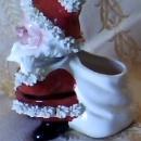 Spaghetti Santa Bobble Head Planter Vintage