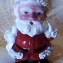 Spaghetti Santa Bobble Head Planter Vintage