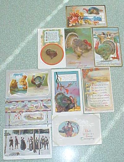 Postcard Lot Thanksgiving Winsch Reichner Nash