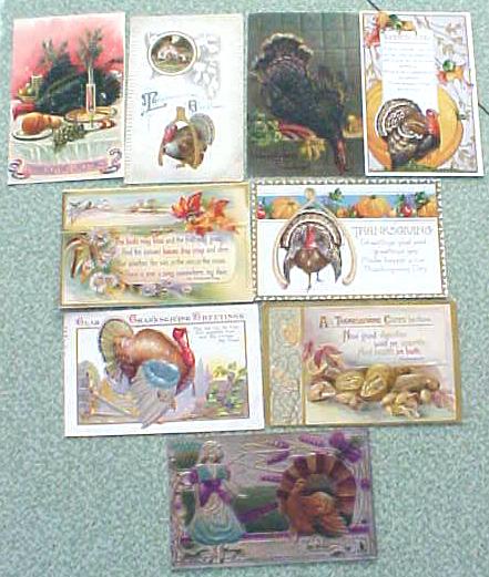 Postcard Lot Thanksgiving Winsch Reichner Nash