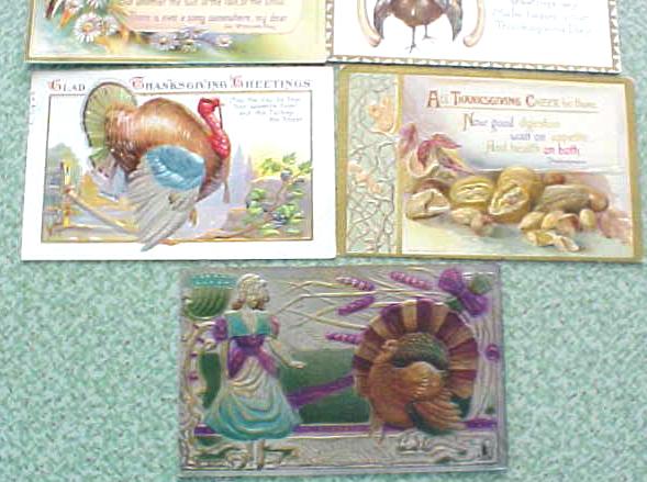 Postcard Lot Thanksgiving Winsch Reichner Nash