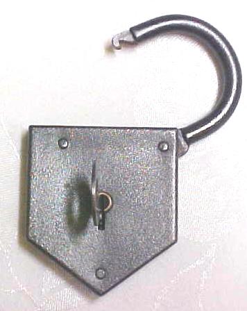 Iron Padlock w/ Key Late 1800's