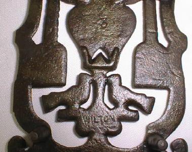 Wilton Iron Trivet Unusual Folk Art Design