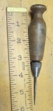 Antique Sewing Scratch Awl Handle Peg Shaped