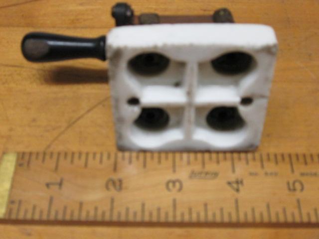 Antique Electric Porcelain Knife Double Pole Switch