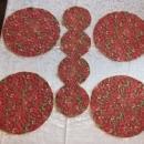 Poinsettia Place Mats & Table Runner Quilted