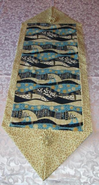 Blue Wave Table Runner Table Decoration