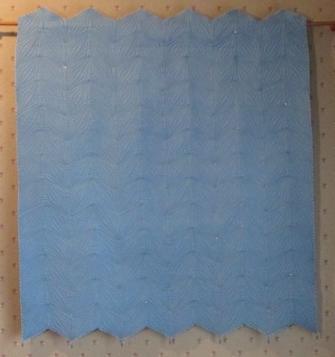 Quilt Wall Hanging French Blue Crystals & Beads