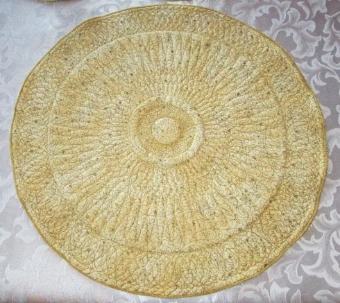 Place Mats & Table Runner Quilted Gold Color