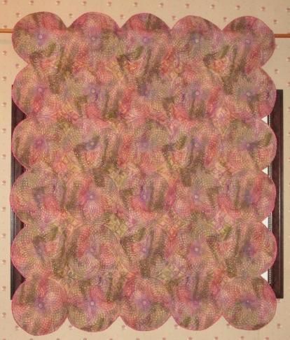 Wall Hanging Quilt Custom Spyrogyra Spiral Quilted Pattern