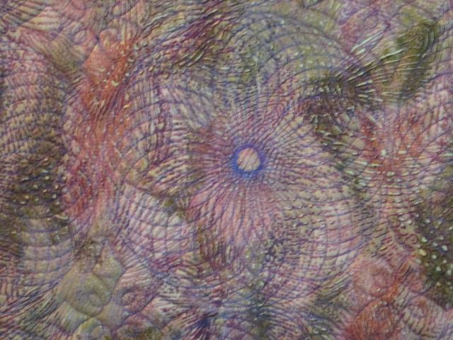 Wall Hanging Quilt Custom Spyrogyra Spiral Quilted Pattern
