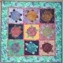 Turtle Quilt Applique Wall Hanging Custom Quilted Batiks Art Quilt