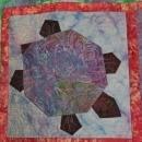 Turtle Quilt Applique Wall Hanging Custom Quilted Batiks Art Quilt