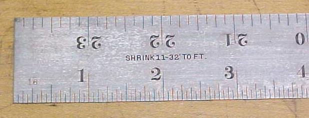 Starrett 11/32 Shrink inch Steel Rule 24