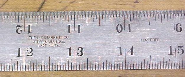 Starrett 11/32 Shrink inch Steel Rule 24