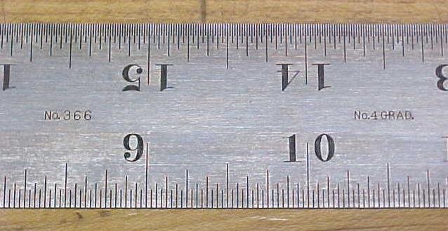 Starrett 11/32 Shrink inch Steel Rule 24