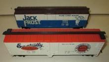 Train Cars HO Scale Jack Frost & Gold Metal (2) Box Cars
