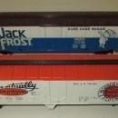 Train Cars HO Scale Jack Frost & Gold Metal (2) Box Cars