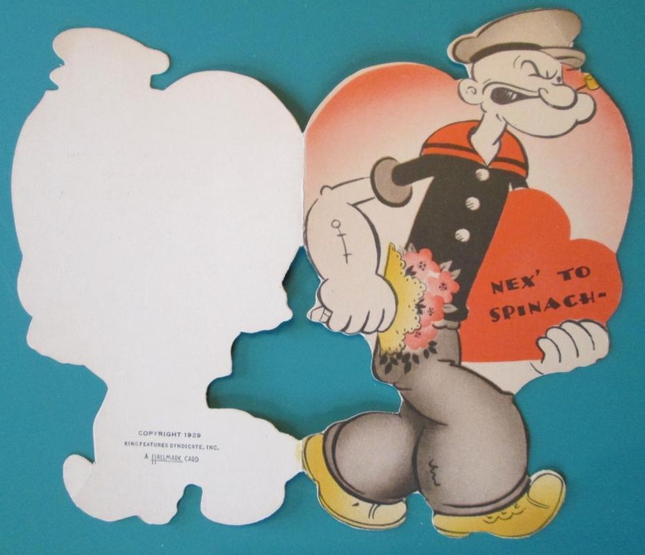 Popeye Valentines Card 1929 Hallmark USA
