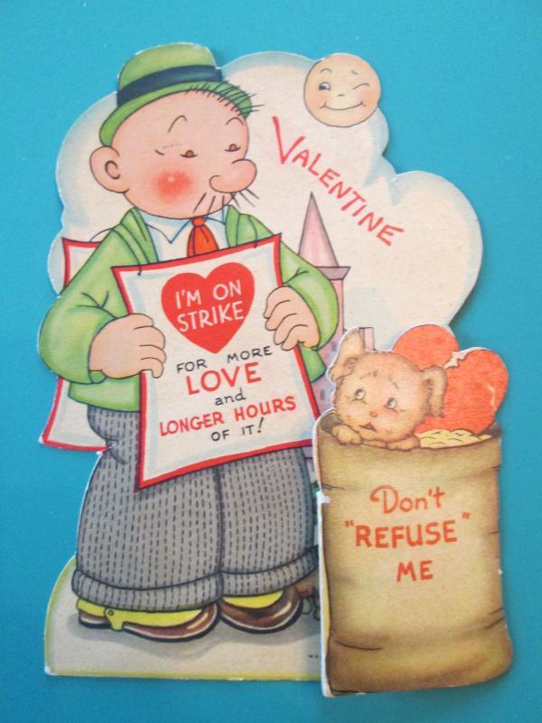 Wimpy Valentines Card 1940 USA