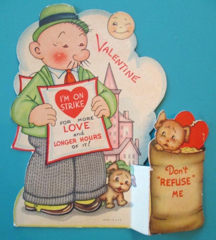 Wimpy Valentines Card 1940 USA