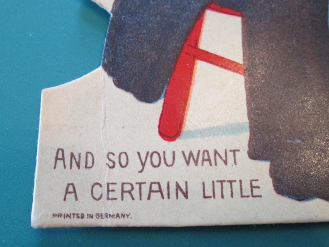 Ventriloquist Valentines Card 1930's Germany