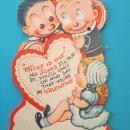 Katzenjammer Kids Valentines Card 1930's Mechanical