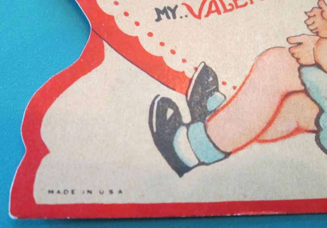 Katzenjammer Kids Valentines Card 1930's Mechanical