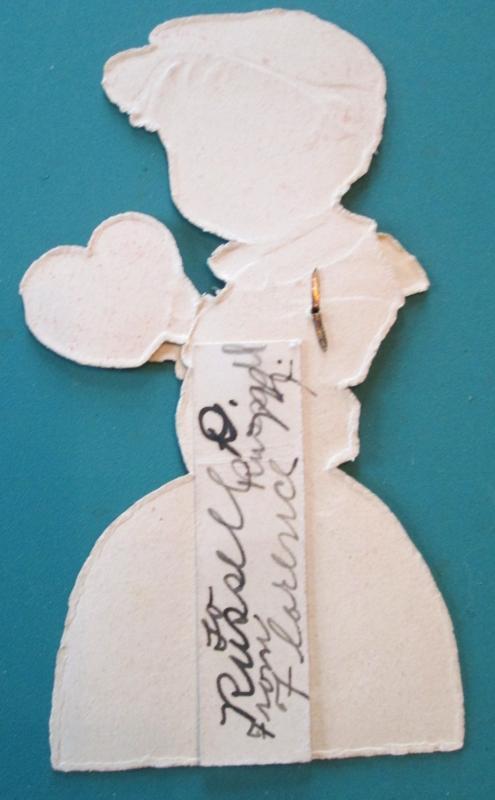 Boy w/Pencil Valentines Card 1930's Mechanical