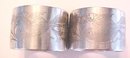 Silver Plated Napkin Rings Victorian Birds Flowers 2 PC