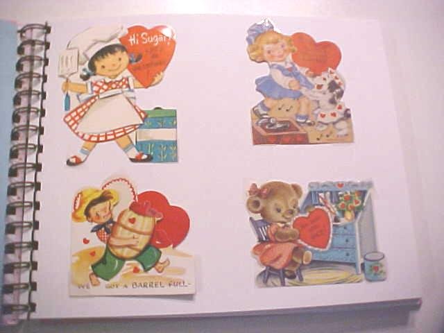 Valentines Card Collection 1940-50's 94 Pc + Decorated Album