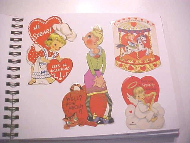 Valentines Card Collection 1940-50's 94 Pc + Decorated Album