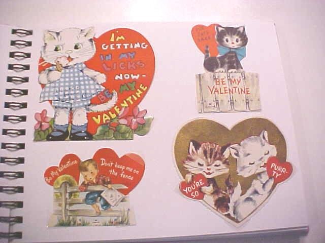 Valentines Card Collection 1940-50's 94 Pc + Decorated Album