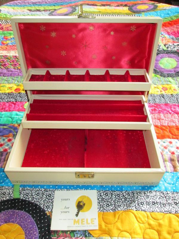 Mele Jewelry Box Leatherette Wooden Key