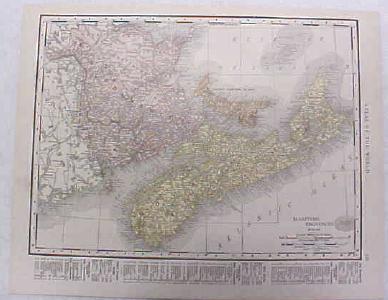 Map Maritime Provinces 1916 Nice Details & Colors
