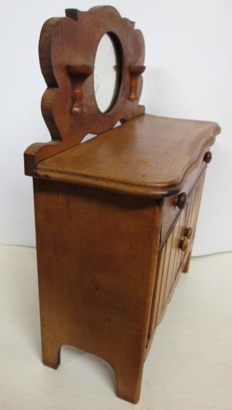 Folk Art Wash Stand Miniature Wood Large Doll Size
