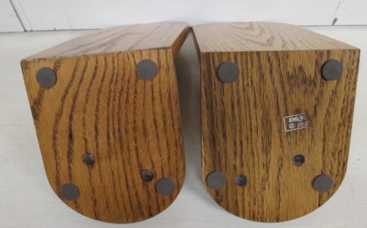 Golf Club Bookends Oak and Brass