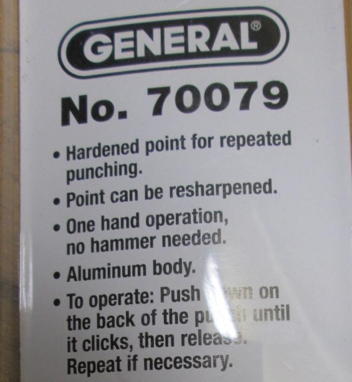 Automatic Center Punch General No. 70079 Aluminum