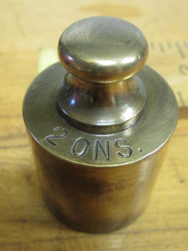 C Schlieper Scale Weight Brass 2 ons