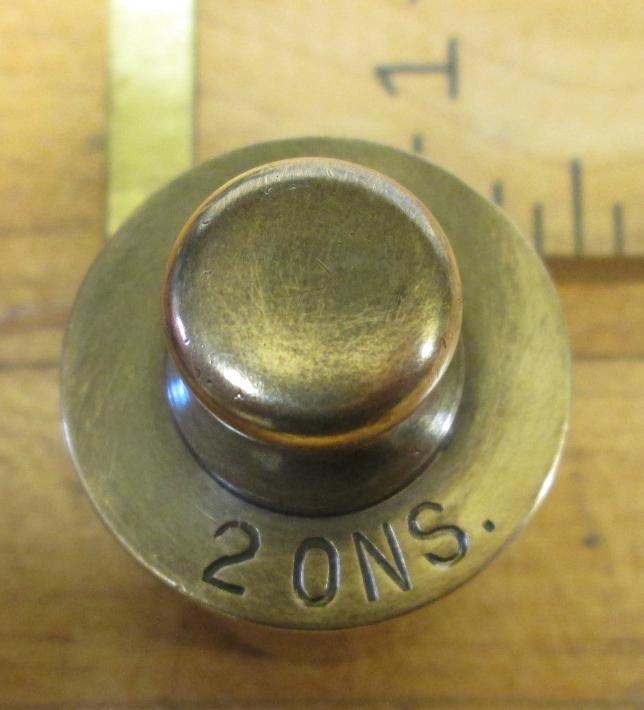 C Schlieper Scale Weight Brass 2 ons