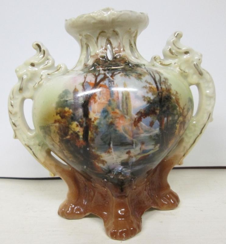 Royal Bayreuth Handle Vase 1902+ Bathing Beauties