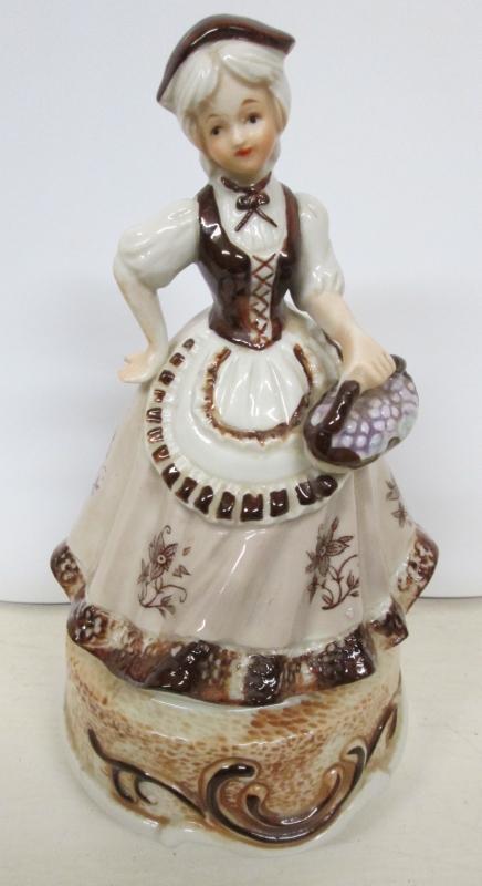 Porcelien Music Box Lady w/ Long Dress