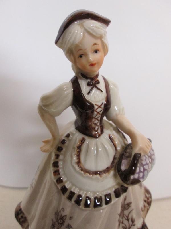 Porcelien Music Box Lady w/ Long Dress