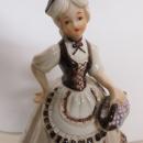 Porcelien Music Box Lady w/ Long Dress