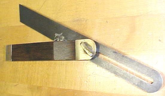 Antique Rosewood Brass T Bevel Gauge 10 Inch