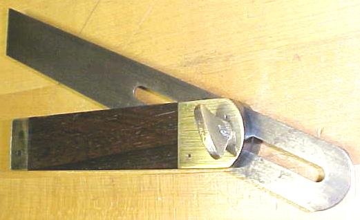 Antique Rosewood Brass T Bevel Gauge 8 Inch